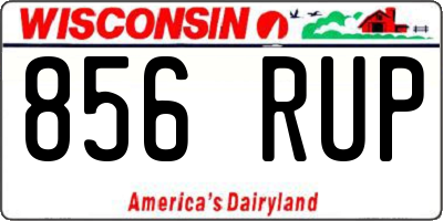 WI license plate 856RUP