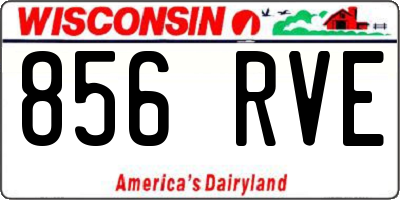 WI license plate 856RVE