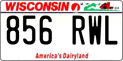 WI license plate 856RWL