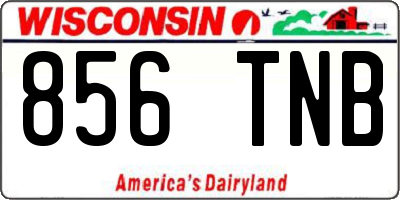 WI license plate 856TNB