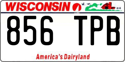 WI license plate 856TPB