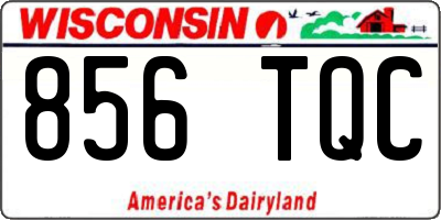 WI license plate 856TQC