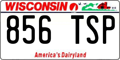 WI license plate 856TSP