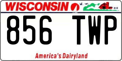 WI license plate 856TWP