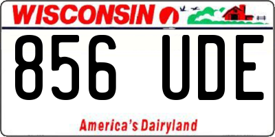 WI license plate 856UDE