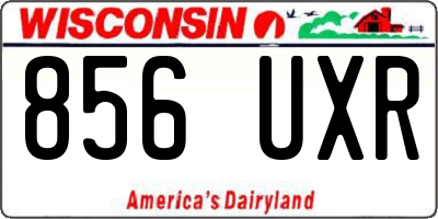 WI license plate 856UXR