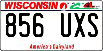 WI license plate 856UXS