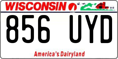 WI license plate 856UYD