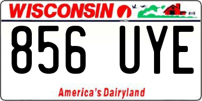 WI license plate 856UYE
