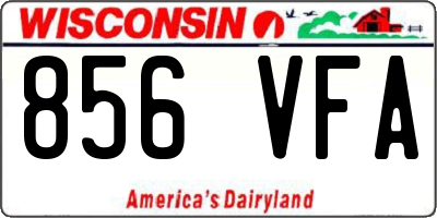 WI license plate 856VFA