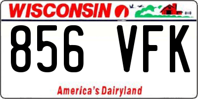 WI license plate 856VFK
