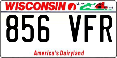 WI license plate 856VFR