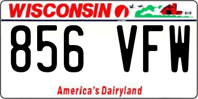WI license plate 856VFW