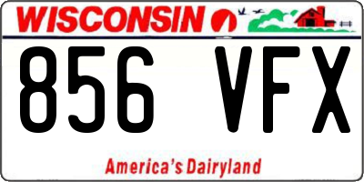 WI license plate 856VFX
