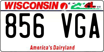 WI license plate 856VGA
