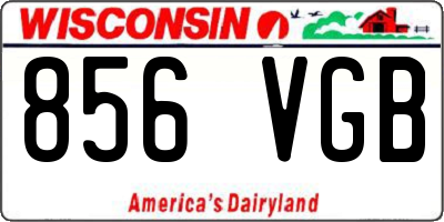 WI license plate 856VGB