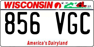 WI license plate 856VGC