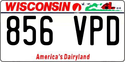 WI license plate 856VPD