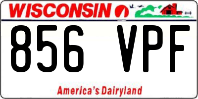 WI license plate 856VPF