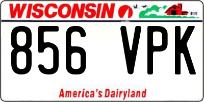 WI license plate 856VPK