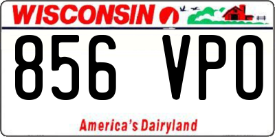 WI license plate 856VPO