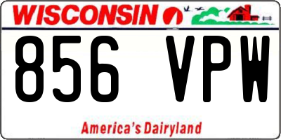 WI license plate 856VPW