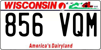 WI license plate 856VQM