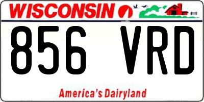 WI license plate 856VRD