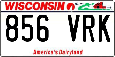 WI license plate 856VRK
