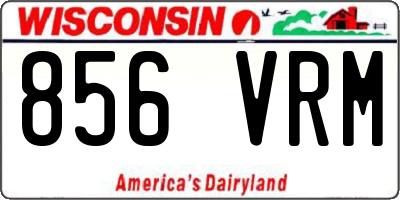 WI license plate 856VRM