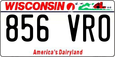 WI license plate 856VRO