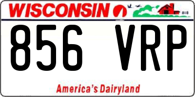 WI license plate 856VRP