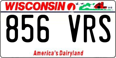 WI license plate 856VRS