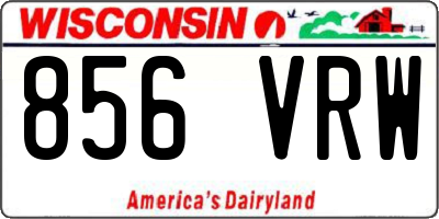 WI license plate 856VRW
