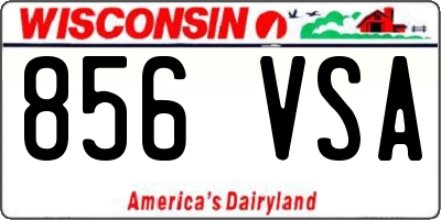 WI license plate 856VSA