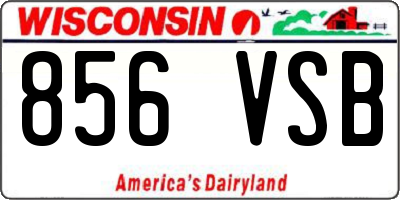 WI license plate 856VSB