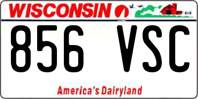 WI license plate 856VSC
