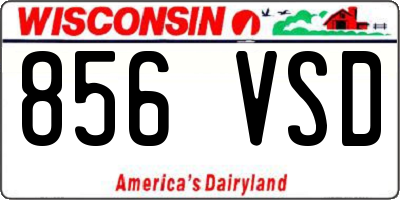 WI license plate 856VSD