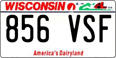 WI license plate 856VSF
