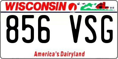 WI license plate 856VSG