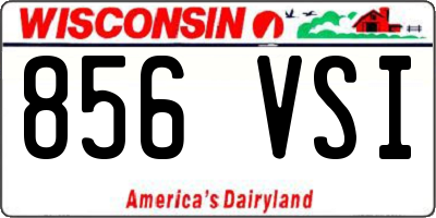 WI license plate 856VSI