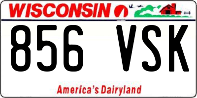 WI license plate 856VSK