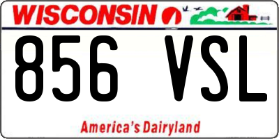 WI license plate 856VSL