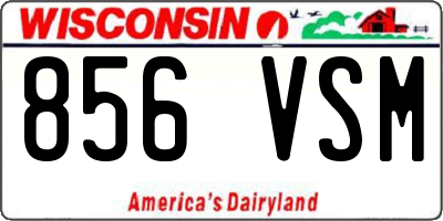 WI license plate 856VSM