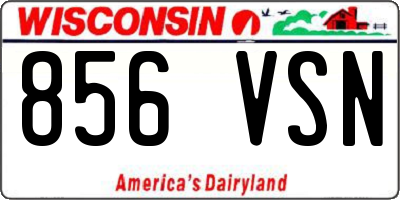 WI license plate 856VSN
