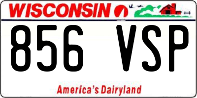 WI license plate 856VSP