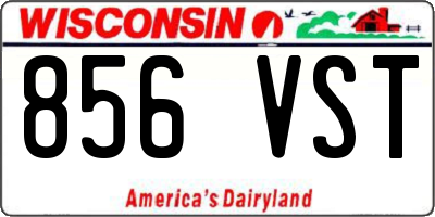 WI license plate 856VST