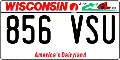 WI license plate 856VSU