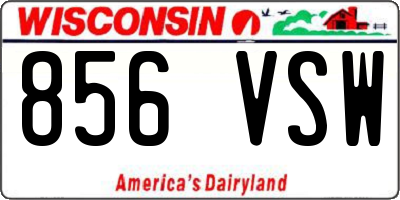 WI license plate 856VSW