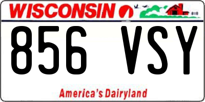 WI license plate 856VSY